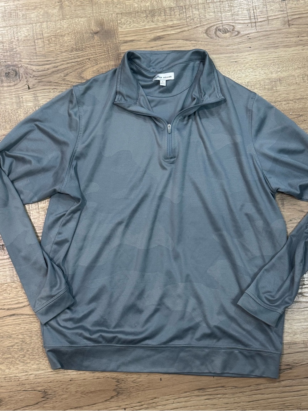 Peter Millar Slate Gray Quarter-Zip Pullover